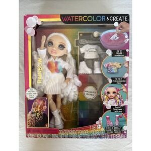 New Rainbow High Watercolor & Create Fashion DIY Doll with Washable Watercolors